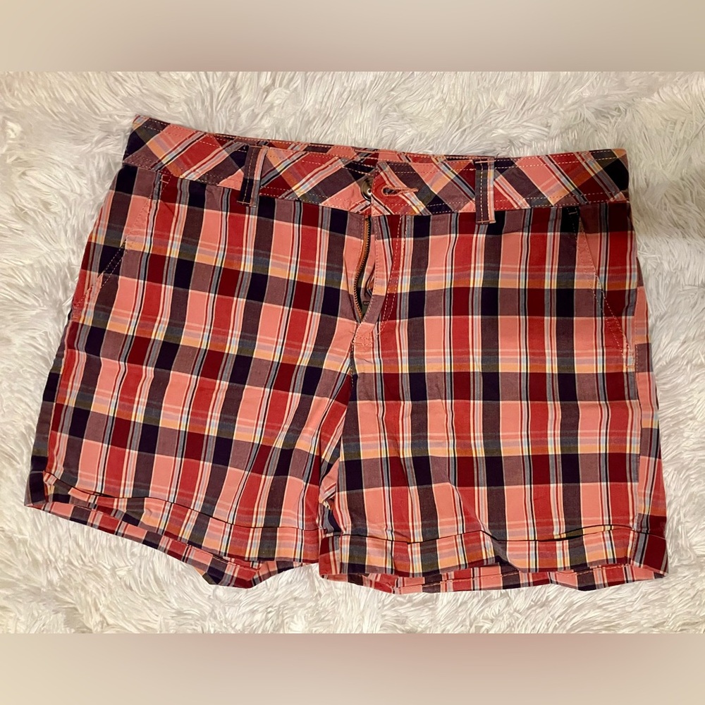 Tommy Hilfiger Plaid Women's Shorts - Red and Navy